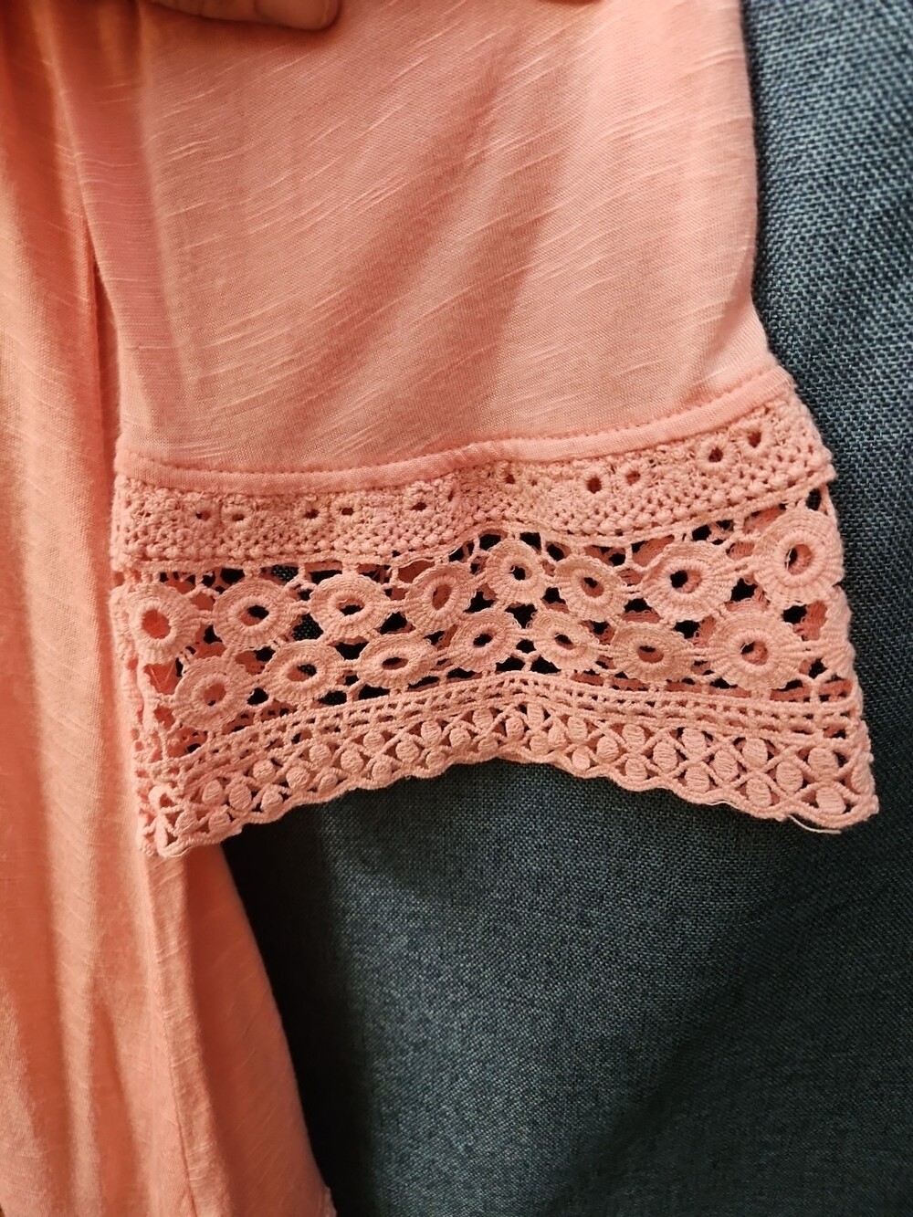 Indigo Soul Boho Tunic Top Large Pink Rayon Crochet Lace ✨💗👍HOST PICK👍💗✨ - Picture 11 of 16